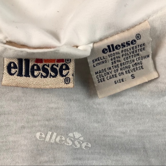 Ellesse Women’s Vintage 2000’s Navy Blue Full Zip Windbreaker Hooded Jacket Sz S - Picture 9 of 10